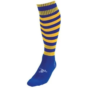 Image of Precision Royal/Gold Hooped Pro Football Socks Adult