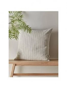 image of Cox & Cox Herringbone Cotton Cushion