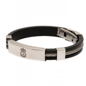 Image of Liverpool FC Silver Inlay Silicone Bracelet