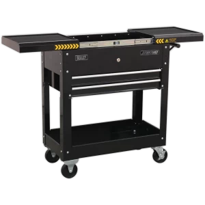 Sealey Mobile Steel Tool & Parts Trolley Black