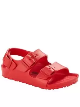 Image of Birkenstock Milano Eva Kids Sandal, Red, Size 10 Younger