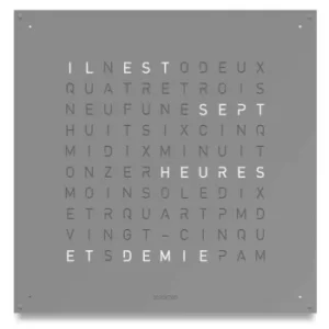 Image of QLOCKTWO Large Grey Pepper Wall Clock 90cm