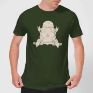 Image of Crystal Maze Fast And Safe Crest Mens T-Shirt - Forest Green - L
