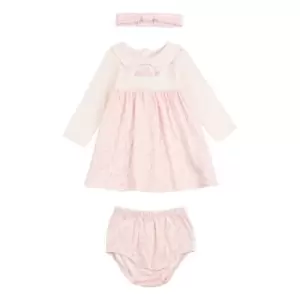 image of Elle Elle Bow Collar Set Bb99 - Pink