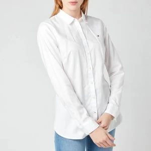 Image of Tommy Hilfiger Womens Heritage Regular Fit Shirt - Classic White - L