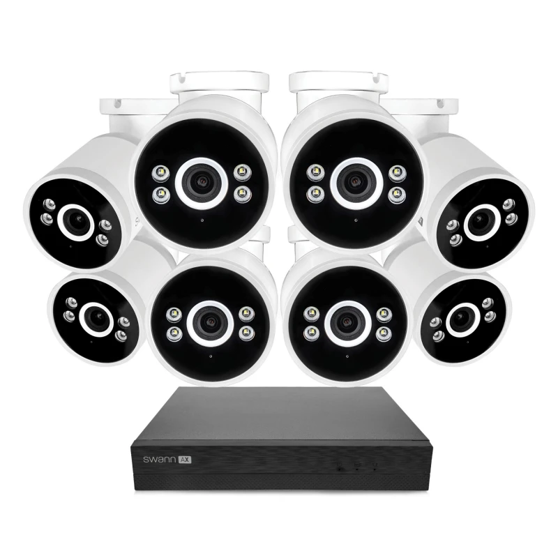 Image of Swann AdvancedX 4K Wired NVR CCTV 8 Bullet Camera Kit 16 Channel 2TB