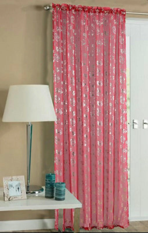 Image of Velosso Geneva Slot Top Voile Panel - Red