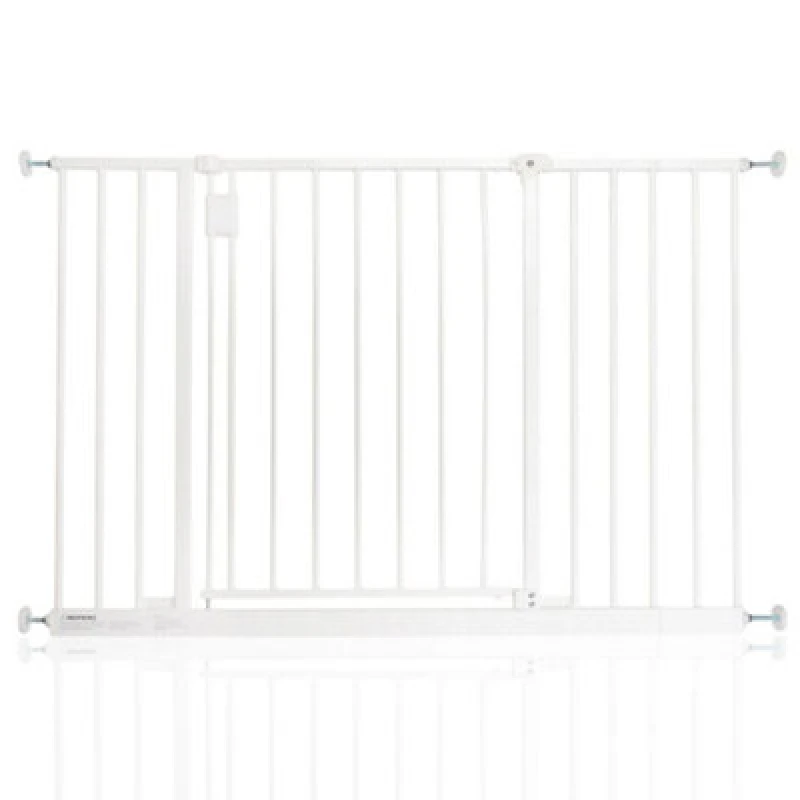 Image of Bettacare Extra Wide Hallway Dog Gate, 109Cm - 115Cm, White, Pressure Fit Pet Gate, Puppy Safety Barrier