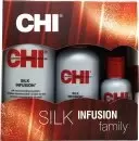 image of CHI Silk Infusion Gift Set 355ml Leave-In Treatment + 177ml Leave-In Treatment + 59ml Leave-In Treatment