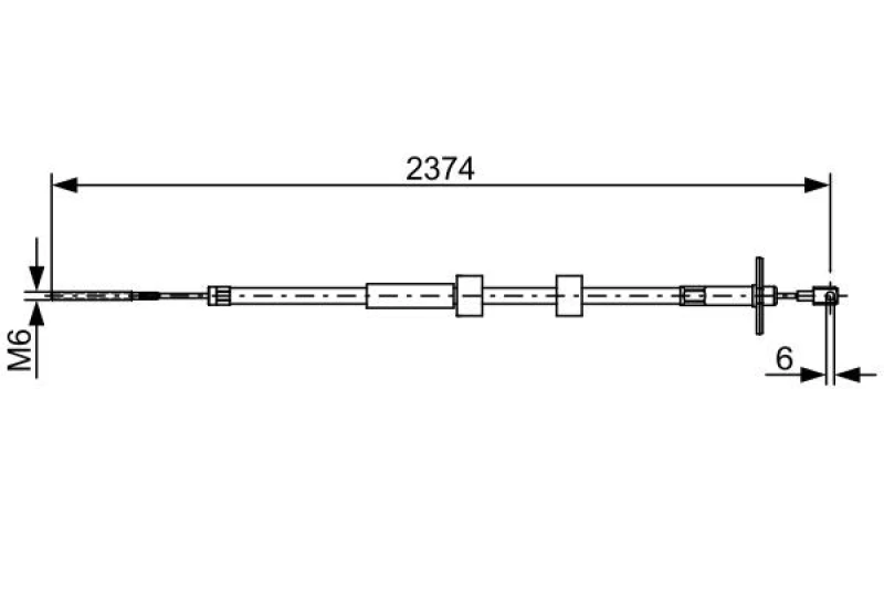 Image of Bosch 1 987 482 499 Brake Cable 2374mm Cable,parking brake (124)