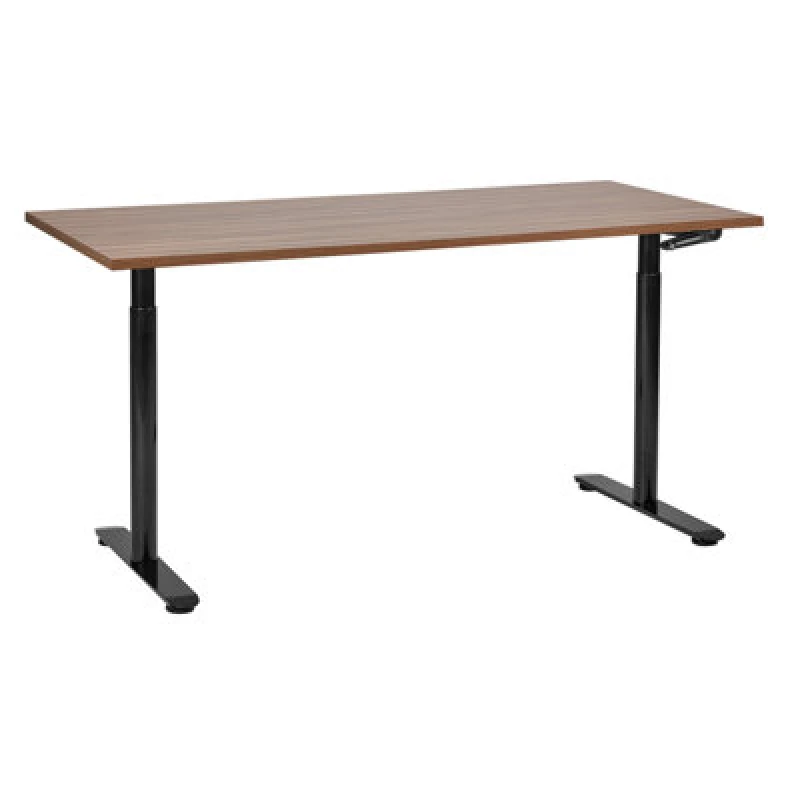 Image of Beliani Manual Adjustable Standing Desk Destinas Brown/ Black 160 Cm 72 Cm