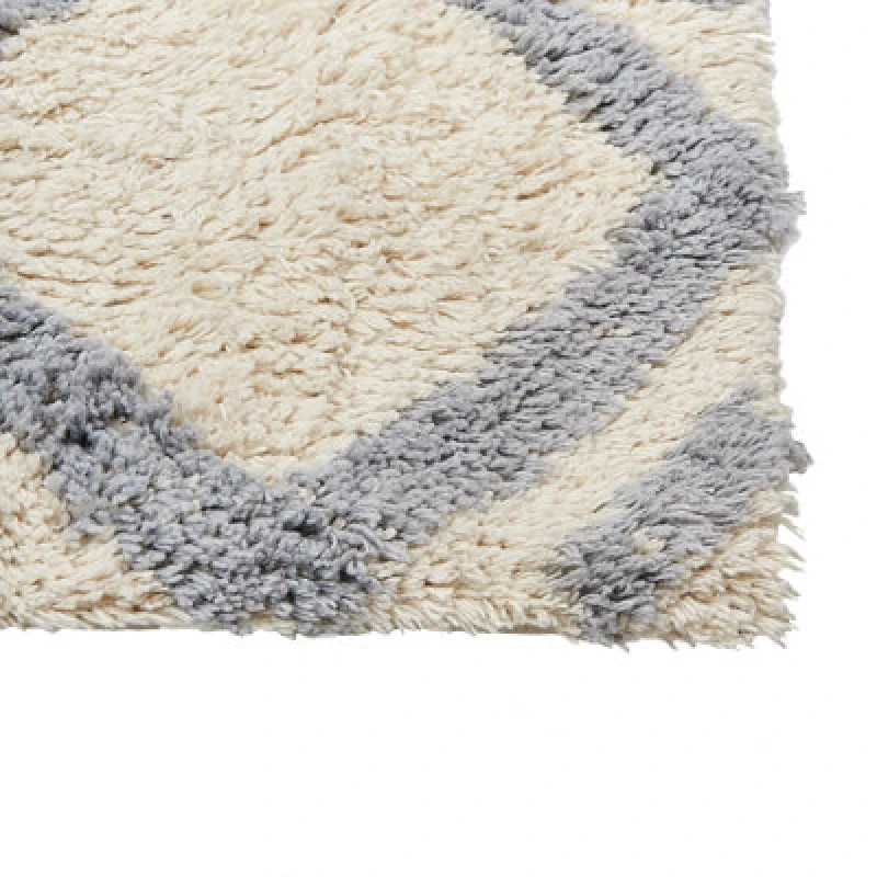 Image of Beliani Rug Nevsehir Beige 140 X 200 Cm Cotton