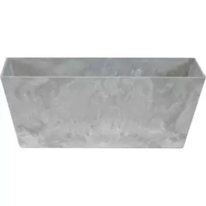 image of Ivyline Stone Ella Balcony Trough 37cm - Grey