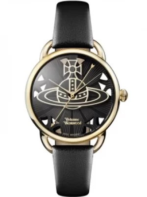 Image of Vivienne Westwood Ladies Leadenhall Strap Watch VV163BKBK