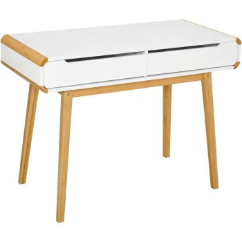 Image of Homcom - Computer Writing Desk w/ Drawers Study Table Laptop Desk Workstation