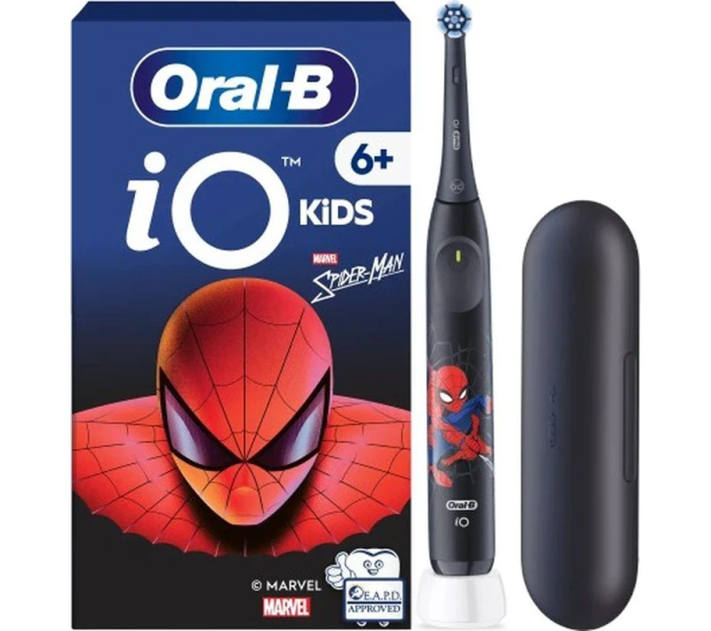 Image of ORAL-B iO2 Kids Electric Toothbrush & Travel Case - Marvel Spiderman, Black 8700216931731