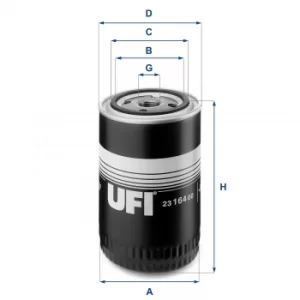 image of 2316400 UFI Oil Filter Oil Spin-On