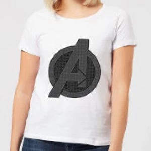 image of Avengers Endgame Iconic Logo Womens T-Shirt - White