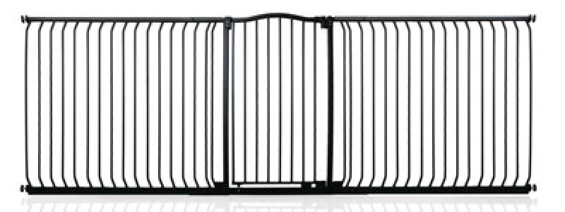 Image of Safetots Extra Tall Curved Top Safety Gate, 271Cm - 280Cm, Matt Black, Extra Tall 100Cm In Height, Pressure Fit Stair Gate