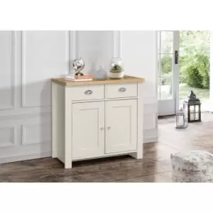 image of Birlea Highgate 2 Door 2 Drawer Sideboard Cream And Oak