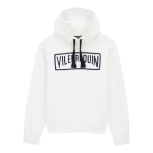 image of Men Cotton Hoodie Sweatshirt Solid - Martin - White - Size XL - Vilebrequin