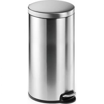 Image of Durable 340323 340323 Waste paper basket 30 l (Ø x H) 290 mm x 655mm Stainless steel Silver