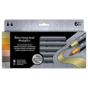 image of Spectrum Noir Metallic Markers Precious Metals Set of 6