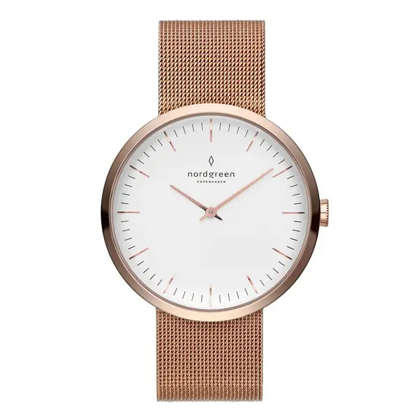 image of Nordgreen Ladies Infinity Mesh Rose Gold 32mm Watch IN32RGMEROXX