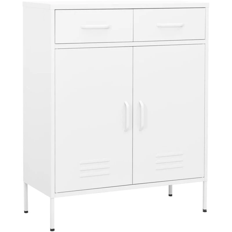 Image of VIDAXL Storage Cabinet White 80x35x101.5cm Steel Vidaxl 8720286564738