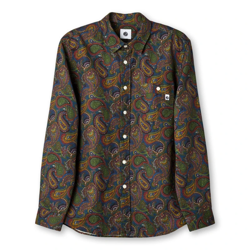 Image of Pretty Green Mens Anniversary Paisley Long-Sleeve Patterned Shirt Multi male Small