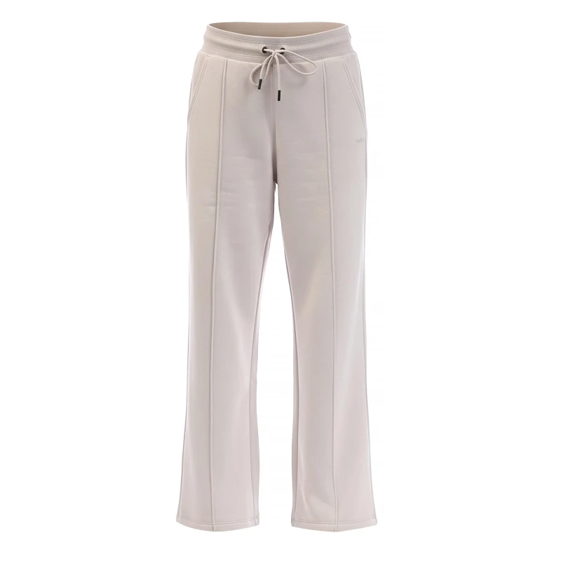 Image of DKNY Embellished Logo Print Leg Pant Beige female L
