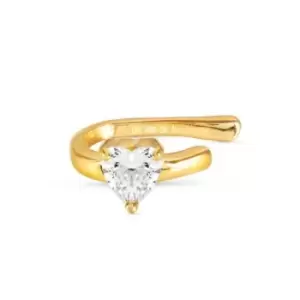 Image of Nomination Sentimental Gold Plated Heart CZ Ear Cuff