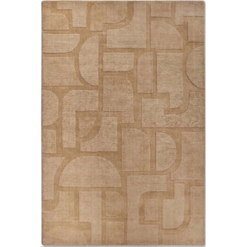 Image of The Rugs Villeroy & Boch 1906 Wool Rug Alexis Soft Handwoven Geometric Design In Beige