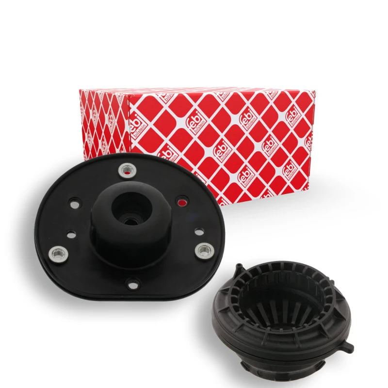 Image of FEBI BILSTEIN 38779 Top strut mount Front Axle, with ball bearing Elastomer Suspension Strut Support Bearing (1180)