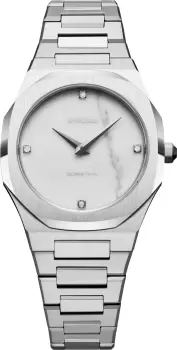 Image of D1 Milano Watch Ultra Thin Marble Silver