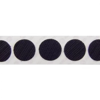 image of Hook and loop stick on dots stick on Loop pad 22mm Black