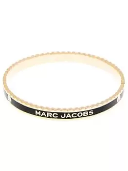 Image of Marc Jacobs The Medallion Scalloped Bangle - Black/Gold