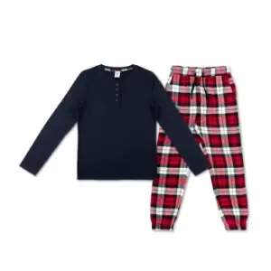 Image of SoulCal 3 Piece Flannel Pyjama Set Ladies - Blue