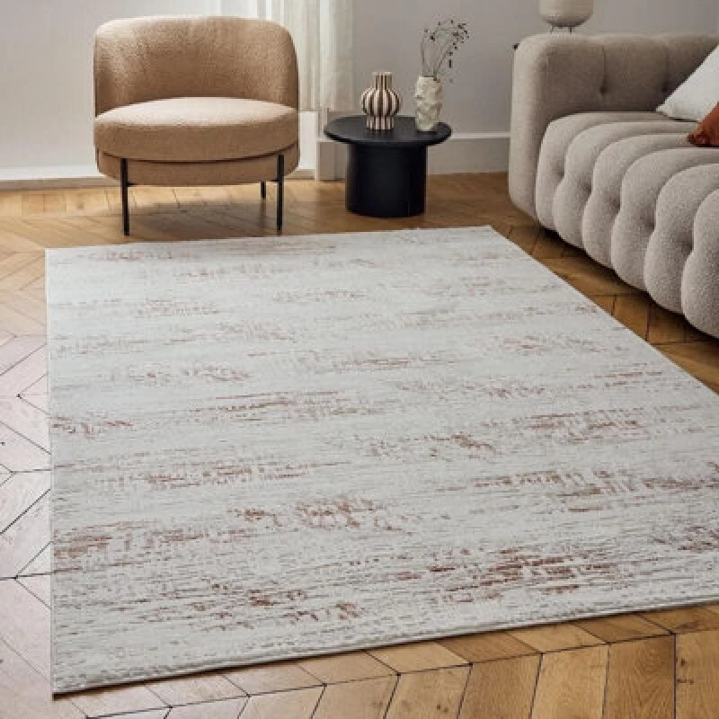 Image of THE RUGS Carmel Modern Area Rugs & Runners Abstract Design Soft Pile in Terracotta Size: 160cm x 230cm Terracotta Unisex 160cm x 230 cm