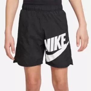 Image of Nike Sportswear Big Kids Woven Shorts Junior Boys - Black