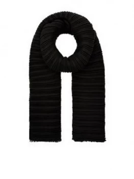 image of Accessorize Origami Pleated Scarf - Black