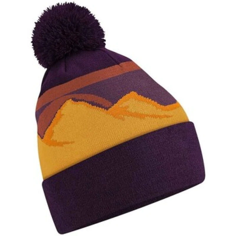 Image of Beechfield Beechfield Men Mountain Pom Pom Beanie in Purple Purple One Size Male 5063470698141
