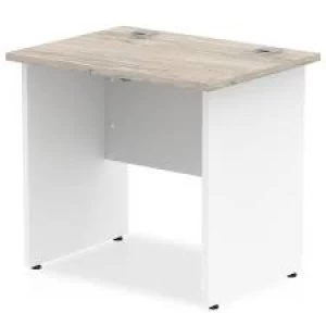 Image of Trexus Slim Rectangular Desk Panel End Leg 800x600mm Grey Oak Ref
