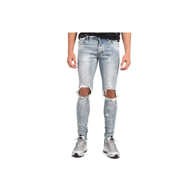 Image of Project X Paris Jeans stained destroy Project X Paris Bleu Male 32