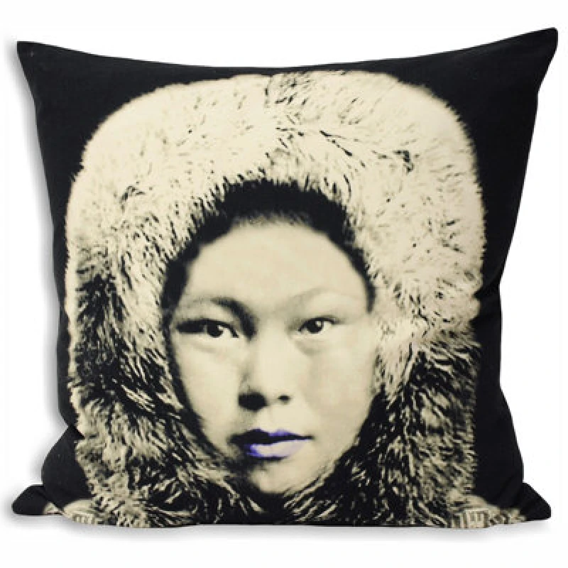 Image of Paoletti Eskimo Photographic Print Cushion Black