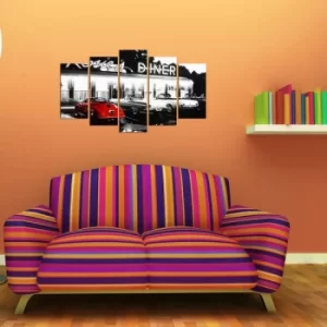 Image of 5PMX-030 Multicolor Decorative MDF Painting (5 Pieces)