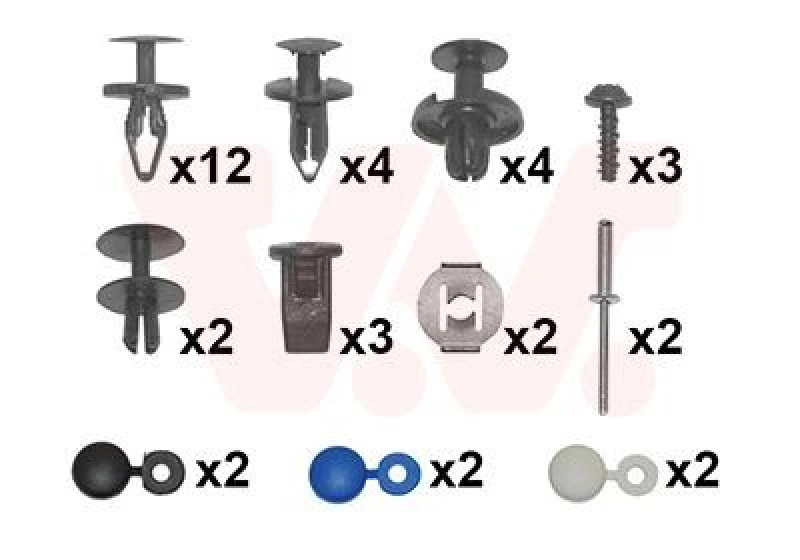 Image of VAN WEZEL Mounting Kit, bumper VAN WEZEL 1968794