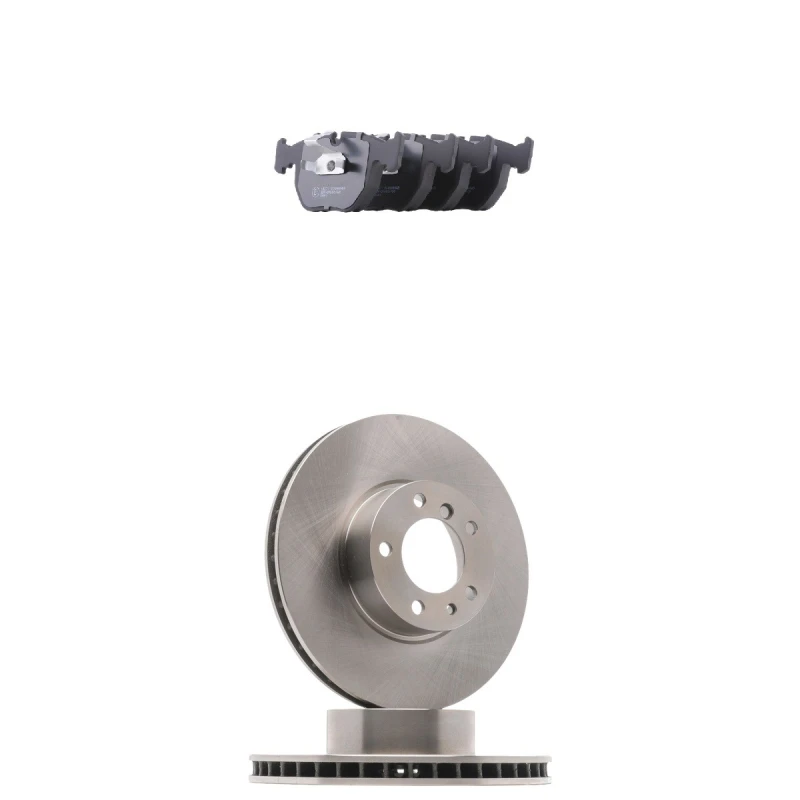 Image of RIDEX 3405B2756 Brake disc and pads set Front Axle, Brake Disc Type: Vented, excl. wear warning contact Brake Set,disc brakes (3405)