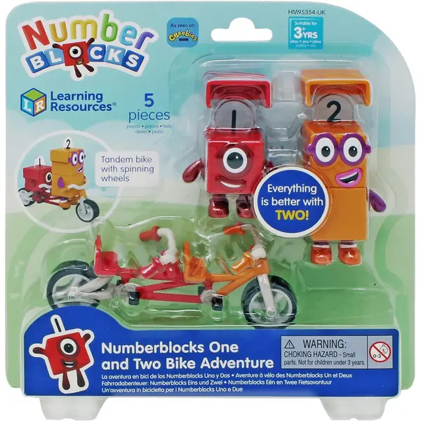 Image of Learning Resources Number Blocks One and Two Bike Adventure 5pcs