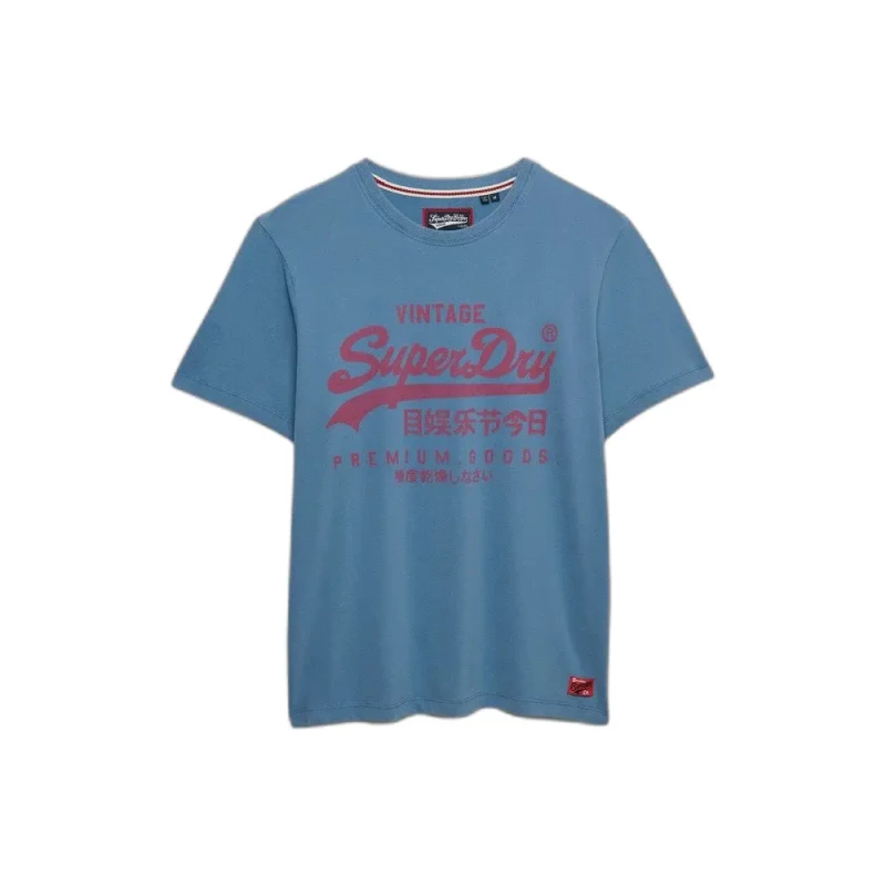 Image of Superdry T-Shirt Superdry Vl Classic Bleu Male S